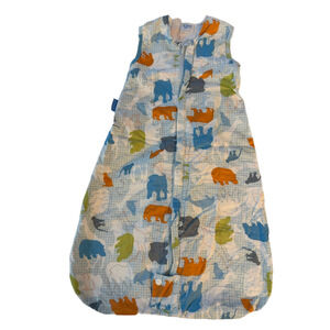 Baby The Gro Company Sleep Sack 0-6 Months White Blue Animals